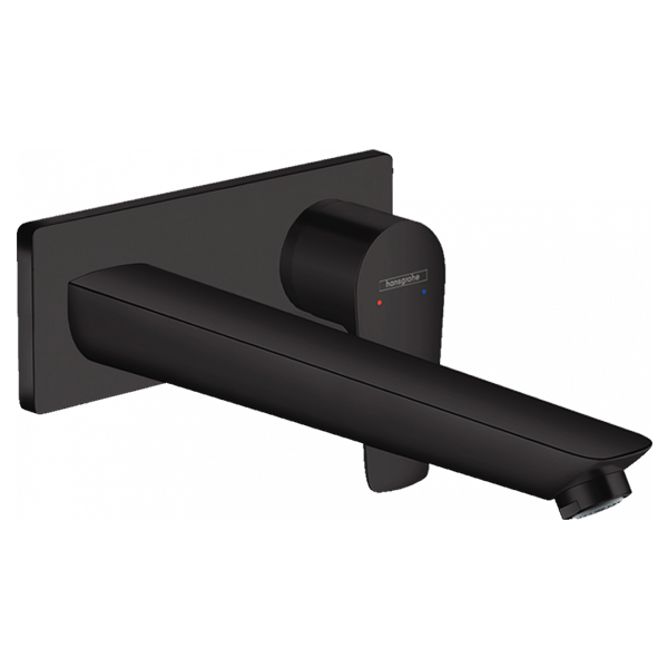 Смеситель для раковины, настенный, излив 225, черный Hansgrohe Talis E 71734670