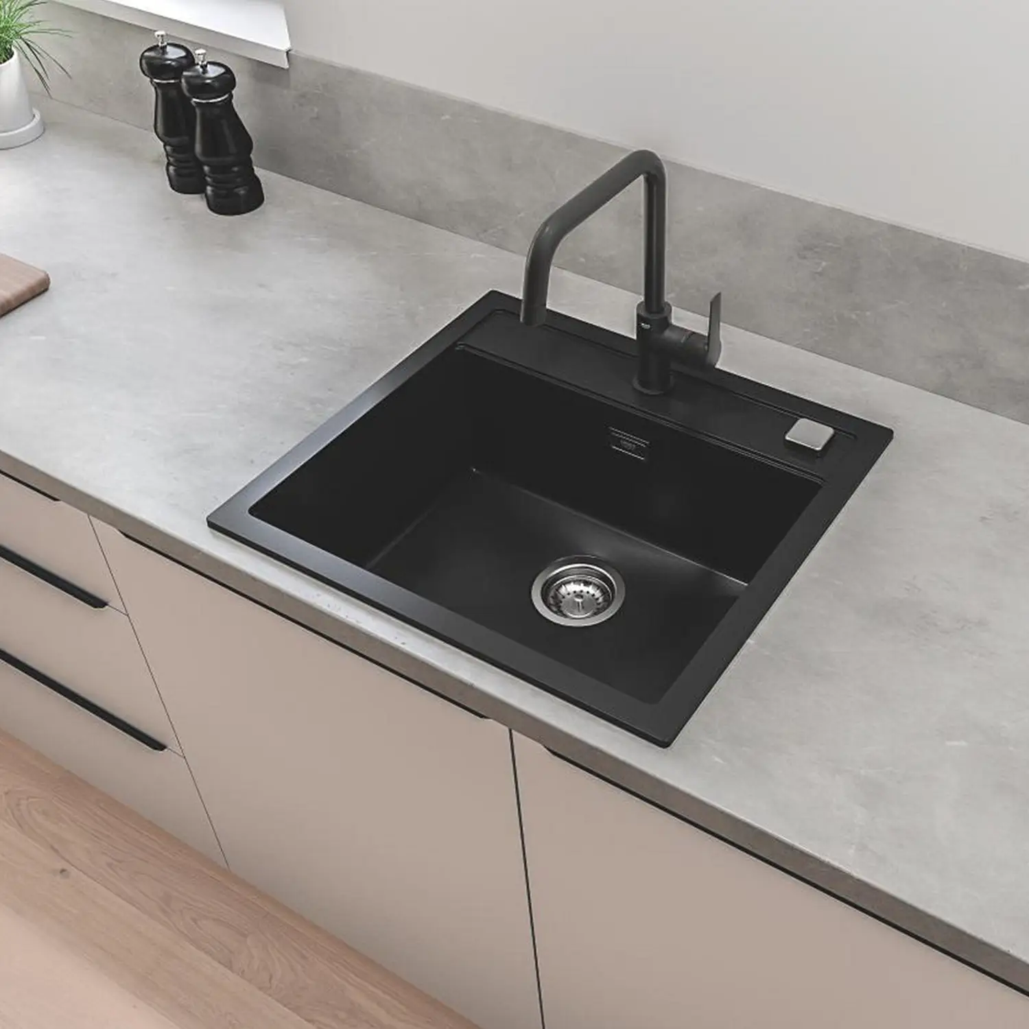 Смеситель для кухни, черный Grohe QuickFix Start 304702430 | интернет-магазин Sanstore Смеситель для кухни, черный Grohe QuickFix Start 304702430