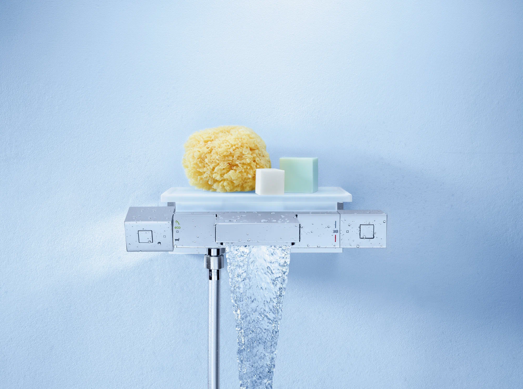 Термостат для ванны с полочкой, хром Grohe Grohtherm Cube 34502000