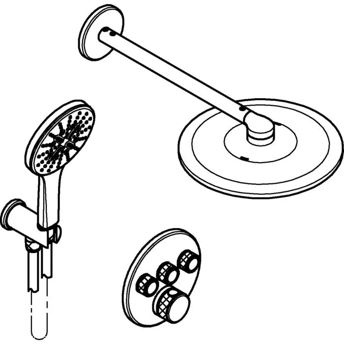 Душевая система встраиваемая, теплый закат матовый Grohe Grohtherm SmartControl 310 34863DL0