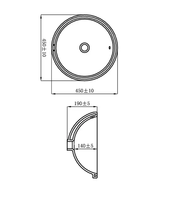 Раковина встраиваемая снизу 45, белый JOMOO 12146-1/01Z-I011