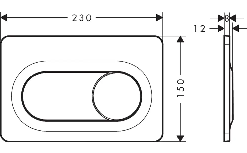 Панель смыва, белый Hansgrohe iFrame Original S 66002700