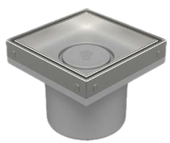 Трап точечный для пола, D110, прямой подвод, под плитку MCH C1394