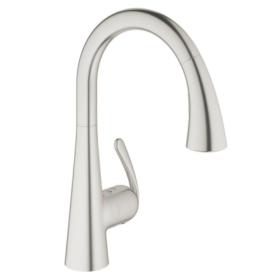 32294SD1 Zedra New Сместитель кухонный, альтернатива с лейкой "душ", нерж. сталь