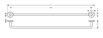 Держатель для полотенца 800, шлиф. красное золото AXOR Universal Circular 42880310