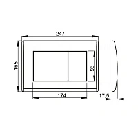 Панель смыва, хром, глянец Alcaplast M271