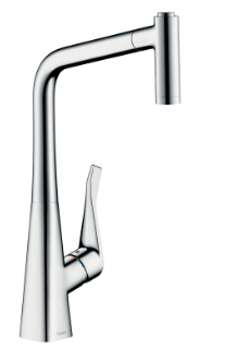 Смеситель для кухни, вытяжной излив, хром Hansgrohe Metris 14820000
