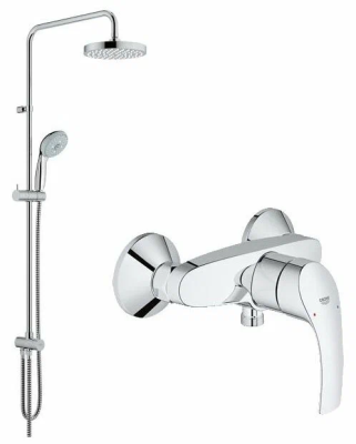 Душевая система 200, со смесителем, хром Grohe New Tempesta 124410 Душевая система 200, со смесителем, хром Grohe New Tempesta 124410