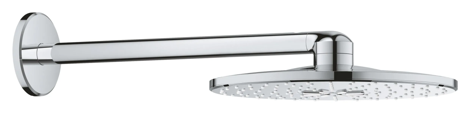 Верхний душ с кронштейном 430, 2 режима струи, хром Grohe Rainshower 310 SmartActive 26475000 – магазин сантехники Sanstore Верхний душ с кронштейном 430, 2 режима струи, хром Grohe Rainshower 310 SmartActive 26475000