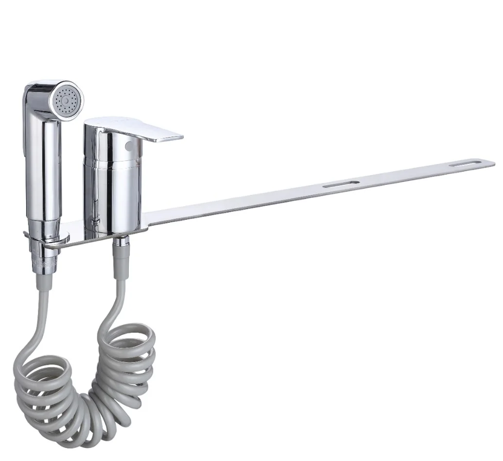 Гигиенический душ со смесителем, накладной для унитаза, хром VODA Level LV10