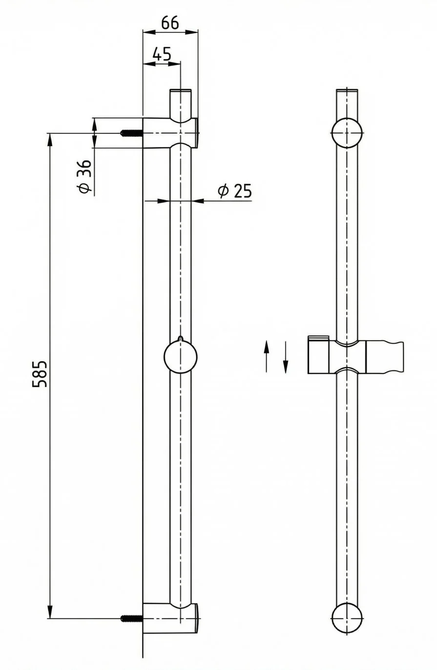 Душевая стойка, золото ESKO SR725G