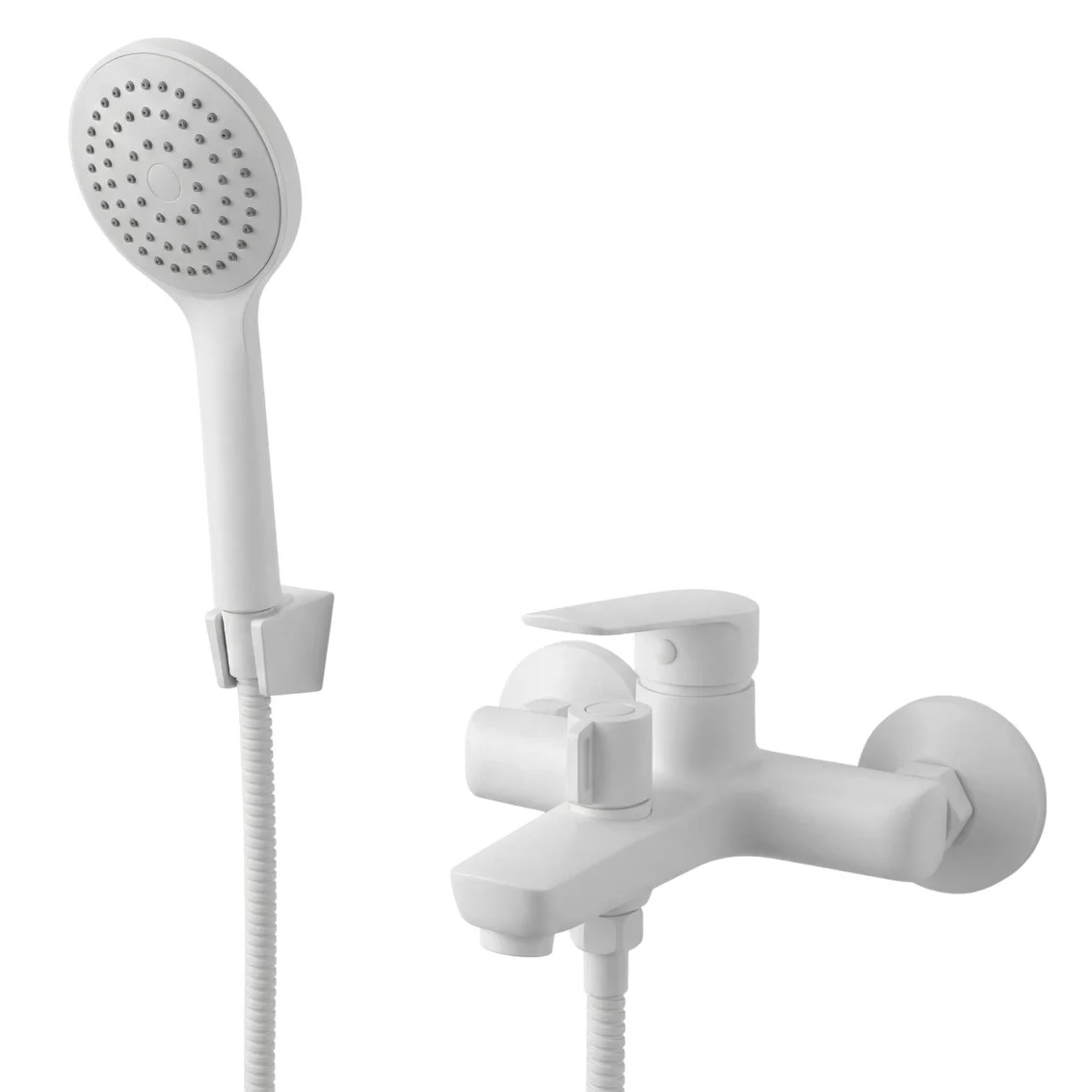 Смеситель для ванны, с аксессуарами, белый ESKO Lagos White LG54W