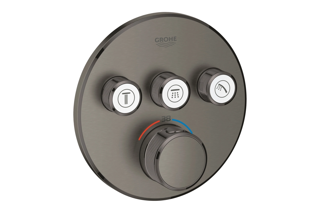 Термостат, встраиваемый, на 3 выхода, темный графит матовый Grohe Grohtherm SmartControl 29121AL0
