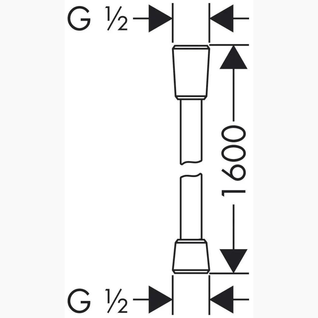 Душевой шланг 800, черный Hansgrohe Isiflex 28278670