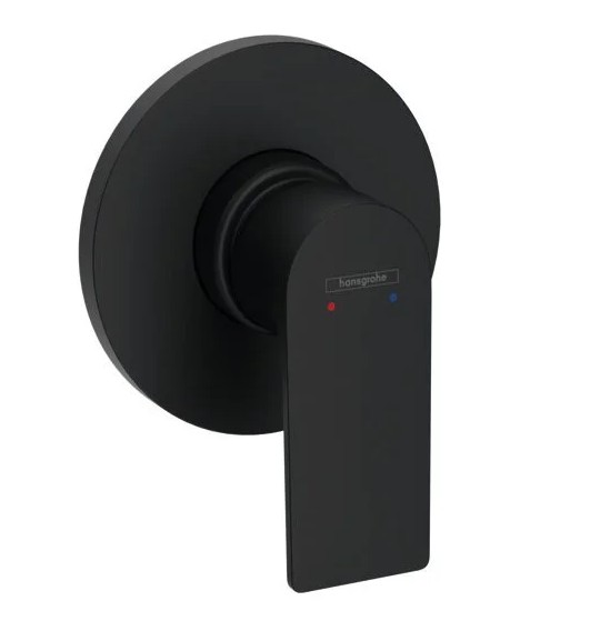 Смеситель для душа, встраиваемый, внешняя часть, черный Hansgrohe Rebris S 72659670