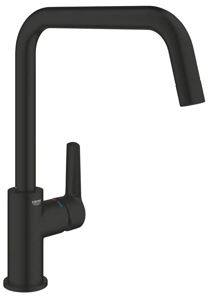 Смеситель для кухни, черный Grohe QuickFix Start 304702430 | интернет-магазин Sanstore Смеситель для кухни, черный Grohe QuickFix Start 304702430