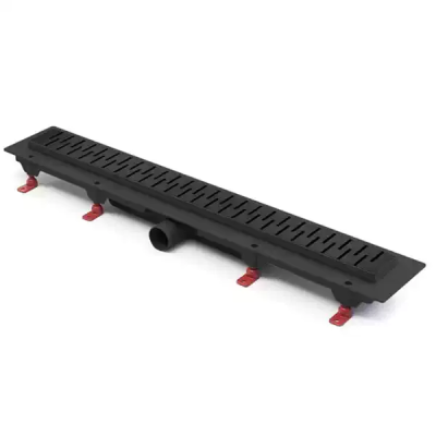 Трап линейный для пола, боковой слив, черный MCH CH750/50MC