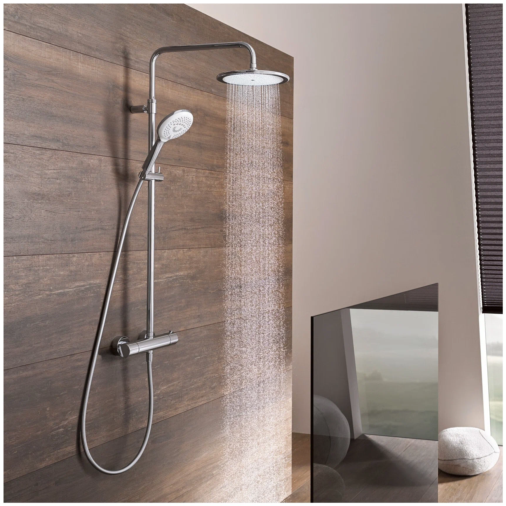 Душевая система с термостатом для душа, хром Kludi Freshline 6709205-00