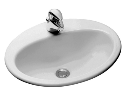 E1358-00 OVALE DESSUS Раковина 50 х 41,5 см, белый E1358-00 OVALE DESSUS Раковина 50 х 41,5 см, белый
