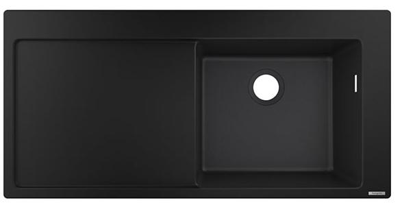 Мойка S51, композитная, с крылом, 510х1050, черный гранит Hansgrohe 43314170