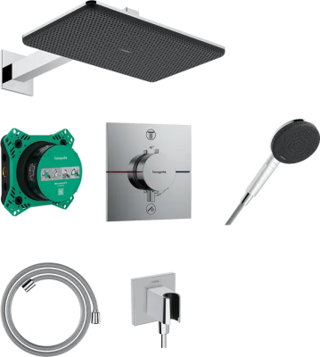 Душевая система с термостатом для душа, встраиваемая, хром Hansgrohe Raindance Alive Q 24620000 Душевая система с термостатом для душа, встраиваемая, хром Hansgrohe Raindance Alive Q 24620000