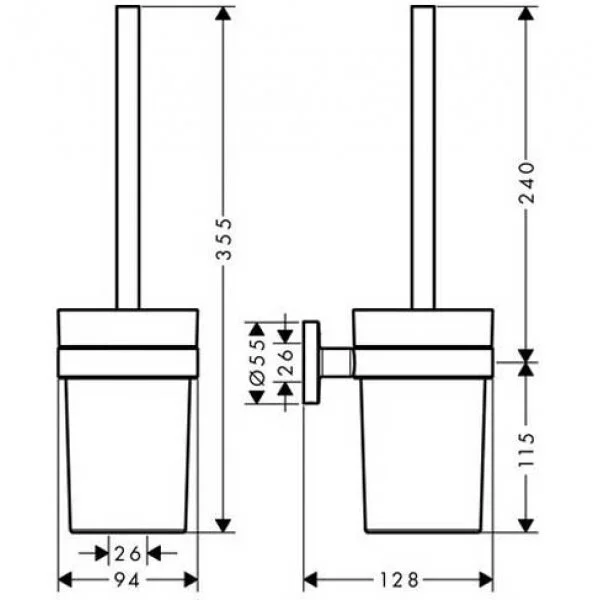 Туалетный ершик, комплект, хром Hansgrohe Logis Universal 41722000