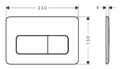 Панель смыва, белый глянец Hansgrohe iFrame Original Q 66001450