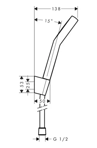Ручной душ с держателем и шлангом, черный Hansgrohe Activera Select S 2jet 28052670