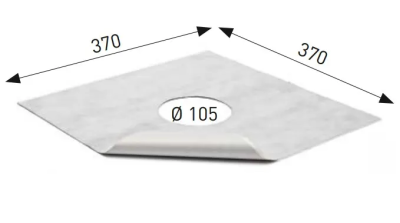 Гидроизоляционная плёнка 370x370, Ø105 MCH 391/2