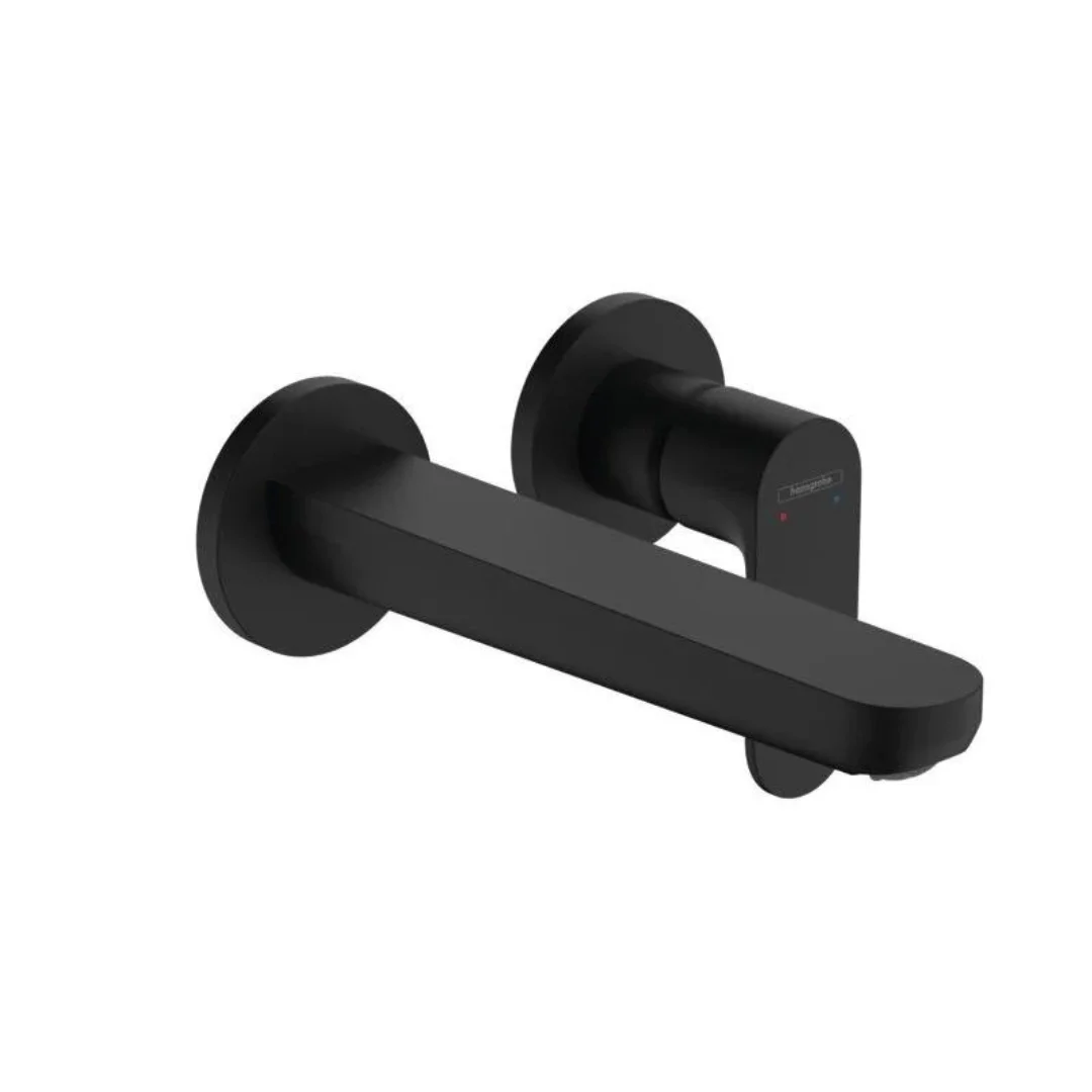 Смеситель для раковины, на 2 отверстия, с донным клапаном, черный Hansgrohe Rebris S 72528670