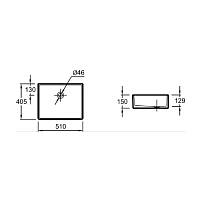 Раковина накладная 51, белая Jacob Delafon Delta EVH001-00
