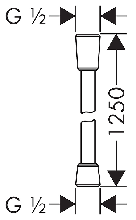 Душевой шланг 1250, бронза Hansgrohe Isiflex 28272140