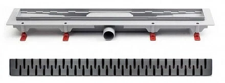 Трап линейный для пола, боковой слив, титан MCH CH650/50MN1TI