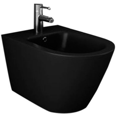 Биде подвесное, черное Rak Ceramics Feeling RST07504A