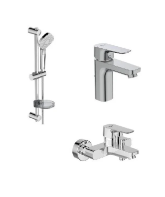 Набор 3в1: смеситель для раковины, ванны, душевой гарнитур, хром Ideal Standard Ceraplan BD005AA